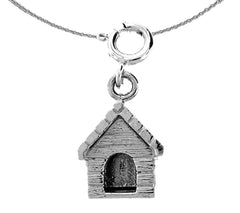 Colgante de casa para perros de oro de 10K, 14K o 18K