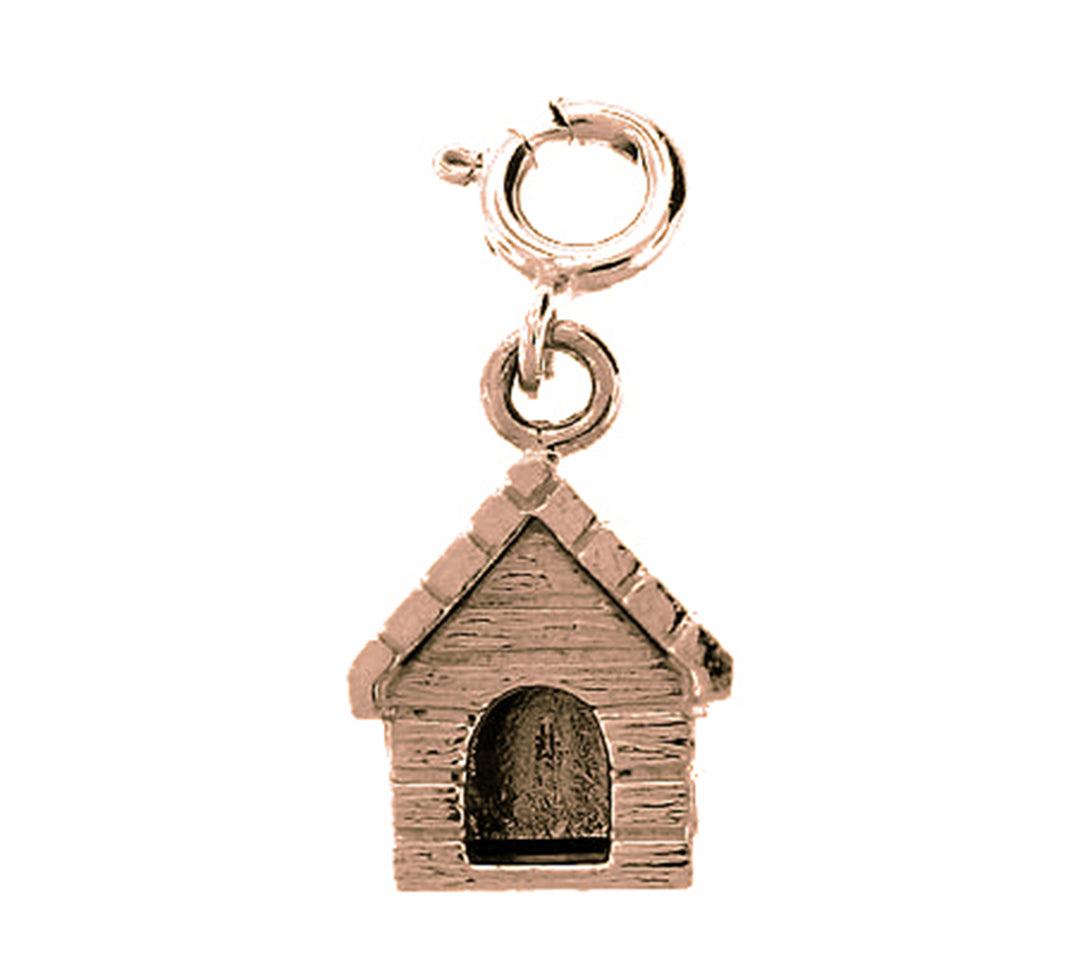 10K, 14K or 18K Gold Dog House Pendant