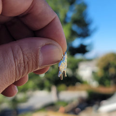 Colgante de perro Collie de oro de 10K, 14K o 18K