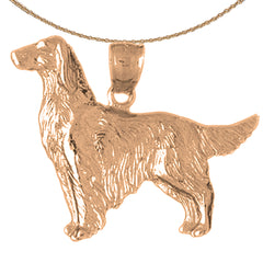 10K, 14K or 18K Gold Dog Pendant
