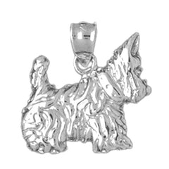 14K or 18K Gold Terrier Dog Pendant