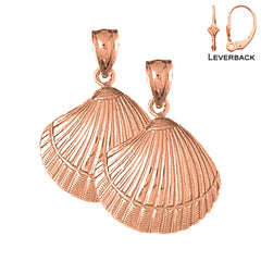 14K or 18K Gold Shell Earrings