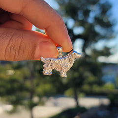 10K, 14K or 18K Gold Cocker Spaniel Dog Pendant