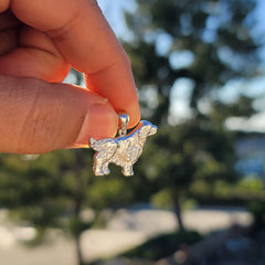 10K, 14K or 18K Gold Cocker Spaniel Dog Pendant