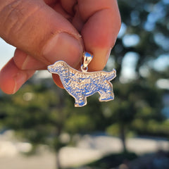 10K, 14K or 18K Gold Cocker Spaniel Dog Pendant