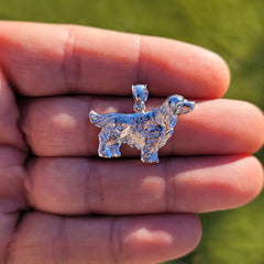 10K, 14K or 18K Gold Cocker Spaniel Dog Pendant