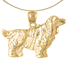 10K, 14K or 18K Gold Cocker Spaniel Dog Pendant