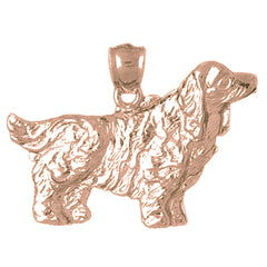 10K, 14K or 18K Gold Cocker Spaniel Dog Pendant