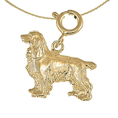 14K or 18K Gold Cocker Spaniel Dog Pendant