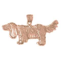 14K or 18K Gold Dog Pendant
