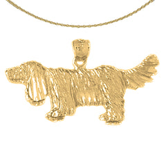 14K or 18K Gold Dog Pendant