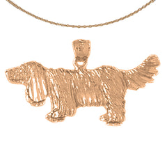 14K or 18K Gold Dog Pendant
