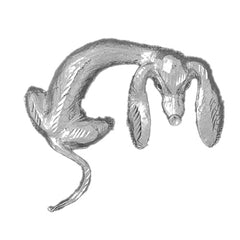 10K, 14K or 18K Gold Dog Pendant