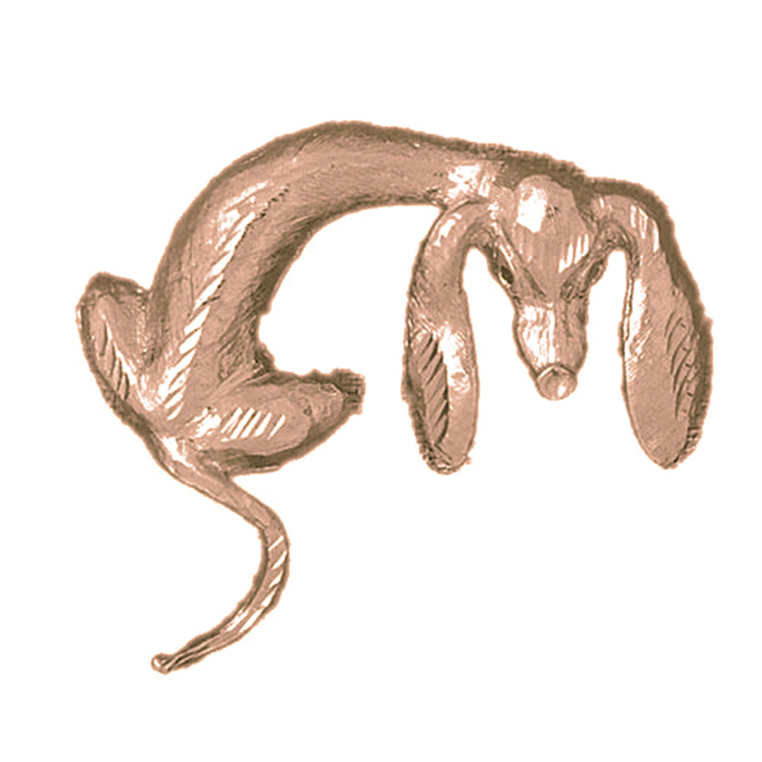 10K, 14K or 18K Gold Dog Pendant