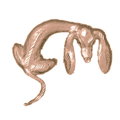 10K, 14K or 18K Gold Dog Pendant