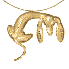 10K, 14K or 18K Gold Dog Pendant