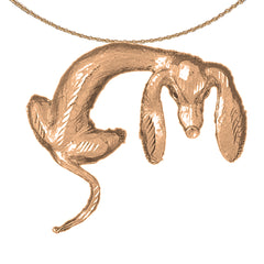 10K, 14K or 18K Gold Dog Pendant