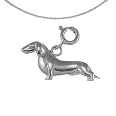 Colgante de perro salchicha de oro de 14 quilates o 18 quilates