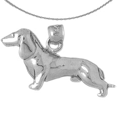 Colgante de perro salchicha de oro de 10K, 14K o 18K