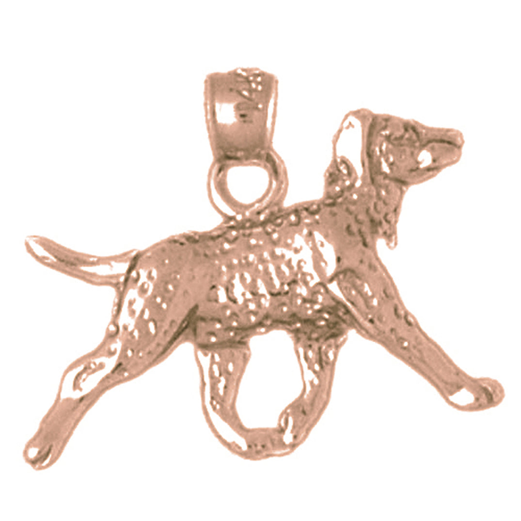 10K, 14K or 18K Gold Dog Pendant
