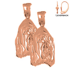 14K or 18K Gold Dog Earrings