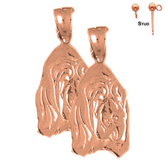 14K or 18K Gold Dog Earrings