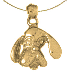Colgante de Perro de Oro de 10K, 14K o 18K