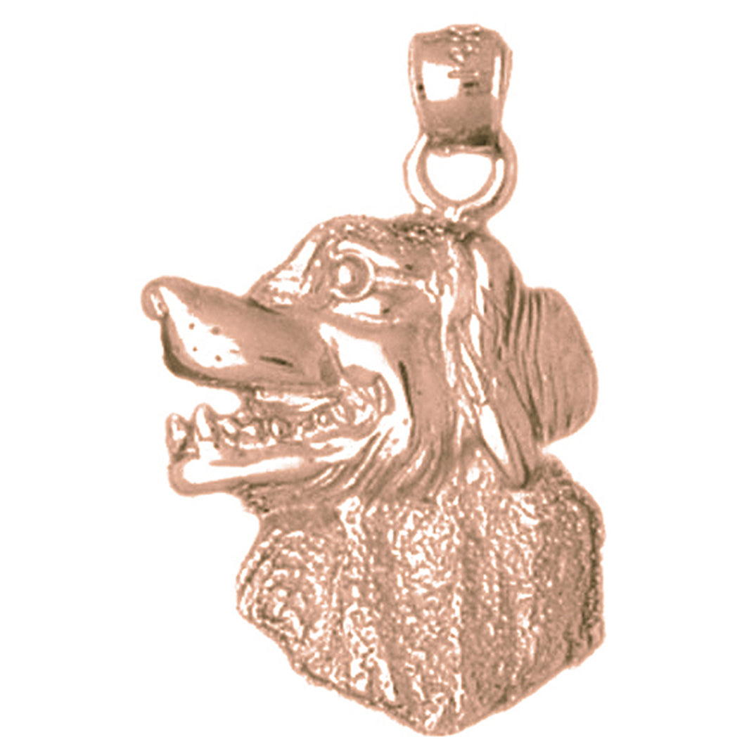 10K, 14K or 18K Gold Labrador Dog Pendant