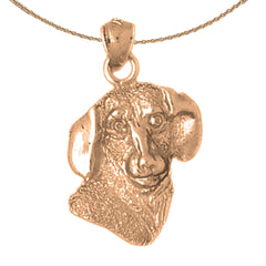 Colgante de Perro de Oro de 10K, 14K o 18K