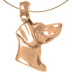 Colgante de Perro de Oro de 10K, 14K o 18K