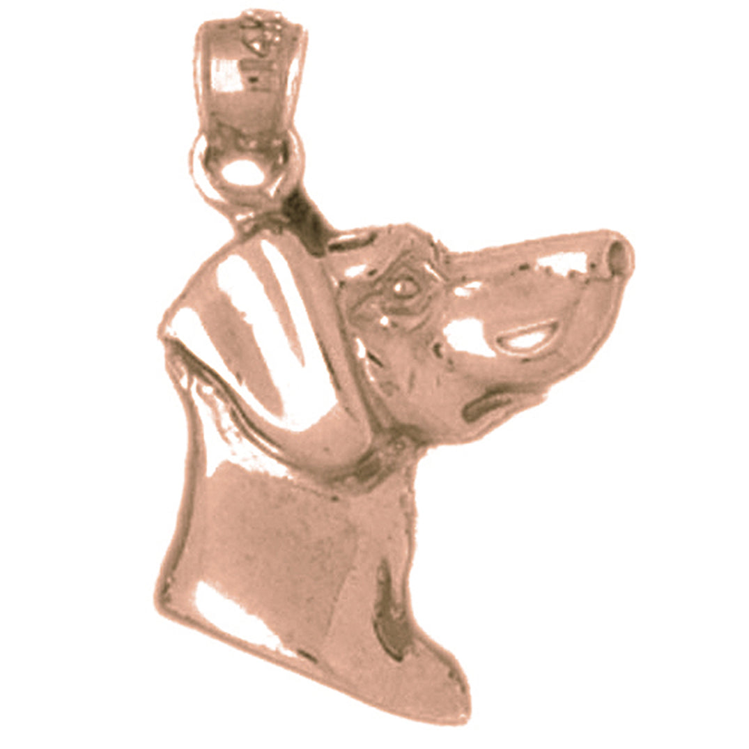10K, 14K or 18K Gold Dog Pendant