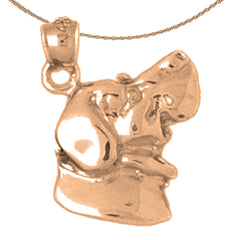 Colgante de Perro de Oro de 10K, 14K o 18K