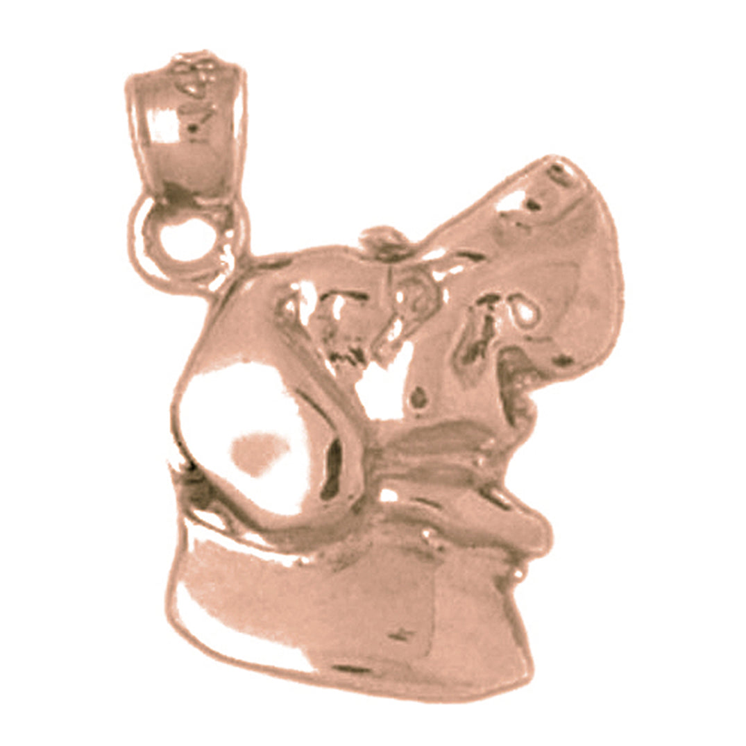 10K, 14K or 18K Gold Dog Pendant