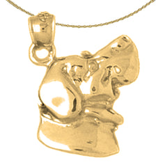 Colgante de Perro de Oro de 10K, 14K o 18K