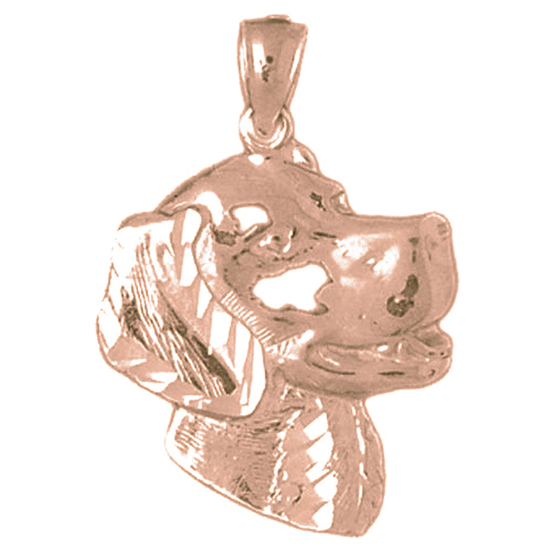 10K, 14K or 18K Gold Dog Pendant