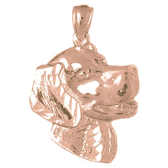 10K, 14K or 18K Gold Dog Pendant