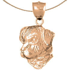 Colgante de perro labrador de oro de 10K, 14K o 18K