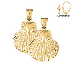 14K or 18K Gold Shell Earrings