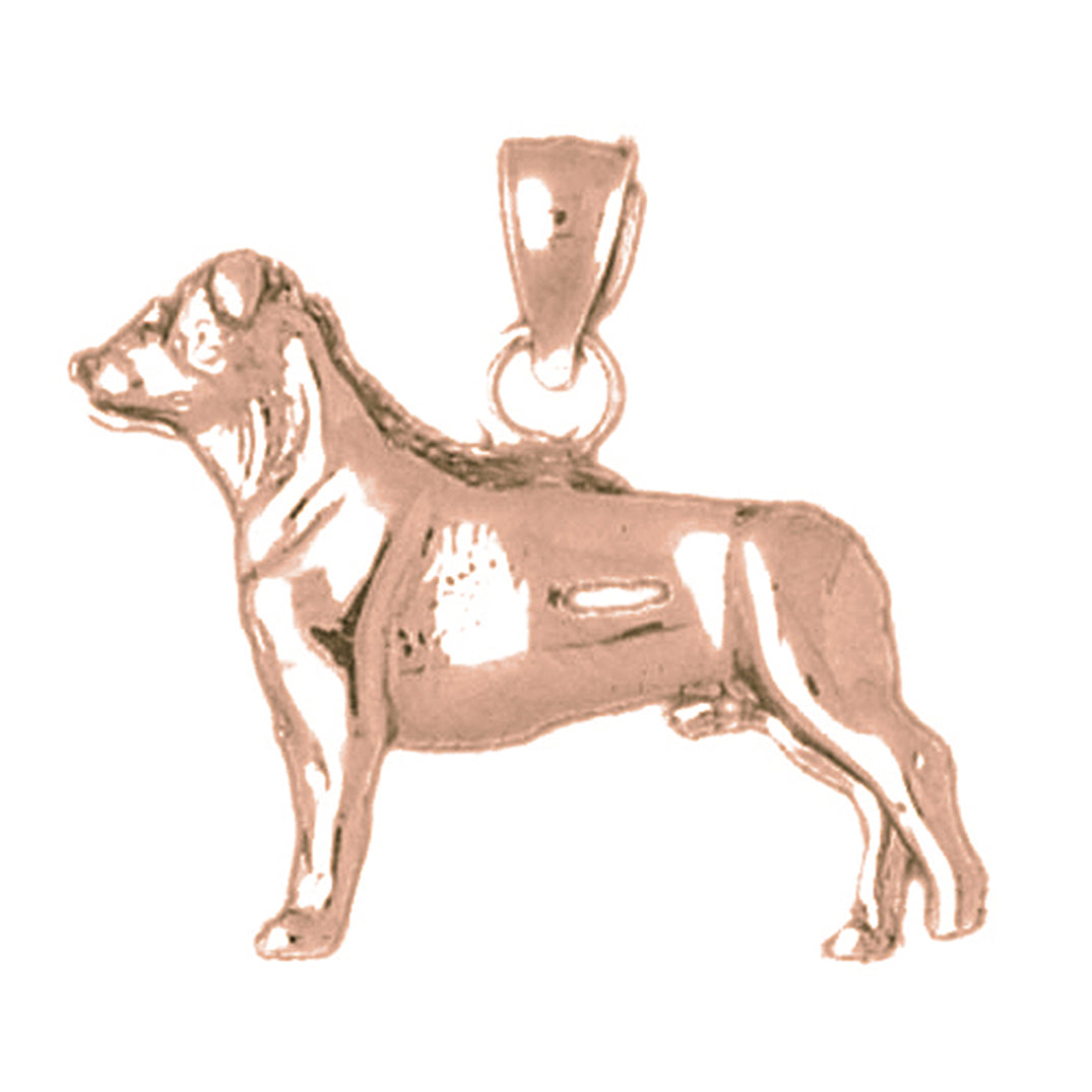 10K, 14K or 18K Gold Dog Pendant
