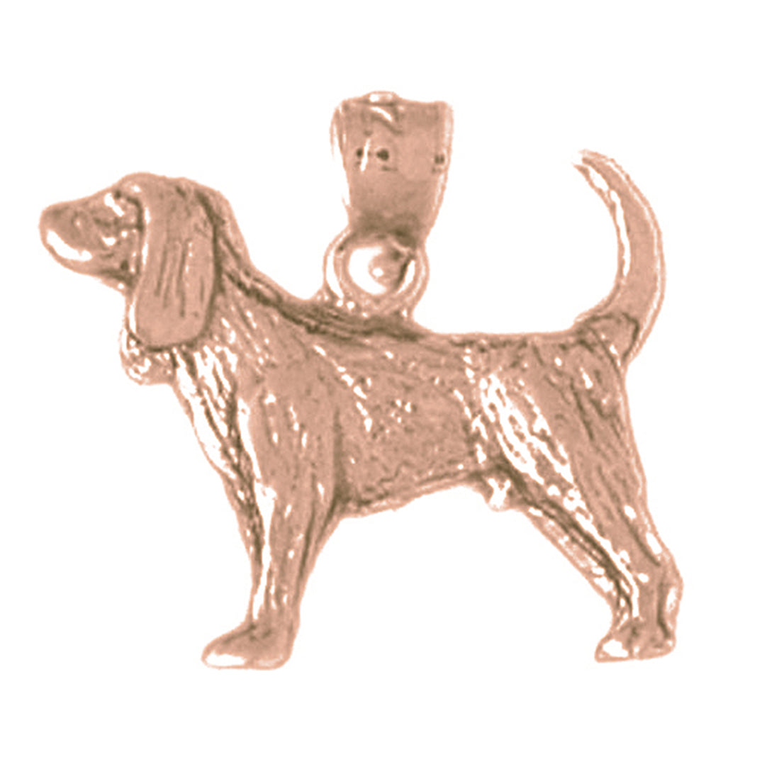 10K, 14K or 18K Gold Dog Pendant