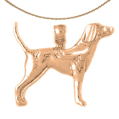 Colgante de perro de oro de 14 quilates o 18 quilates