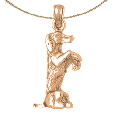10K, 14K or 18K Gold Dog Pendant