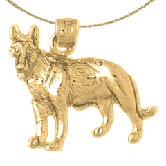 10K, 14K or 18K Gold Dog Pendant