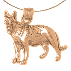 10K, 14K or 18K Gold Dog Pendant