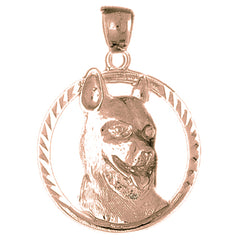 10K, 14K or 18K Gold German Shepard Dog Pendant