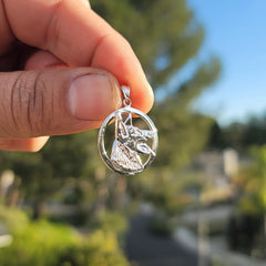 10K, 14K or 18K Gold German Shepard Dog Pendant