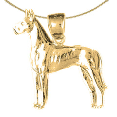 10K, 14K or 18K Gold Dog Pendant