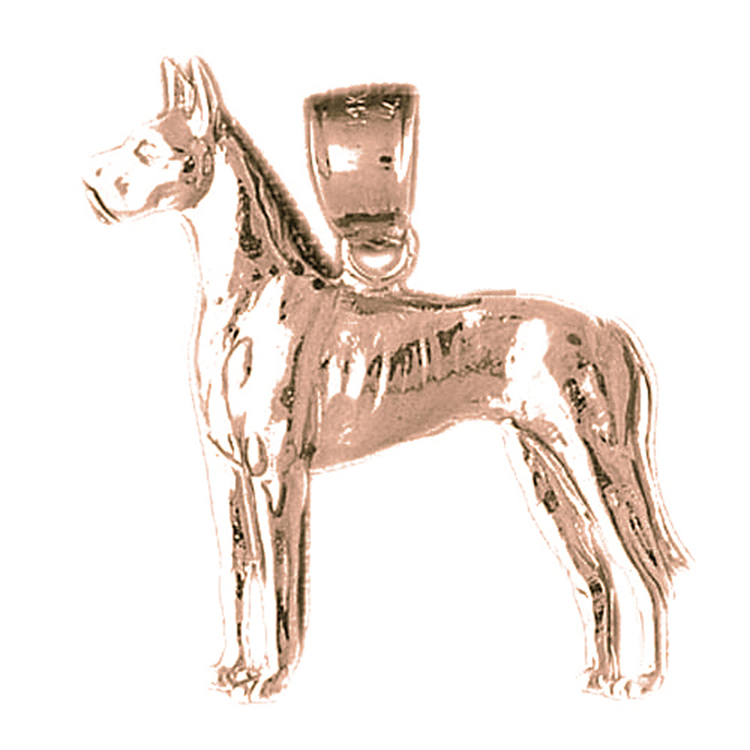 10K, 14K or 18K Gold Dog Pendant