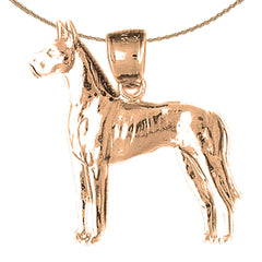 10K, 14K or 18K Gold Dog Pendant