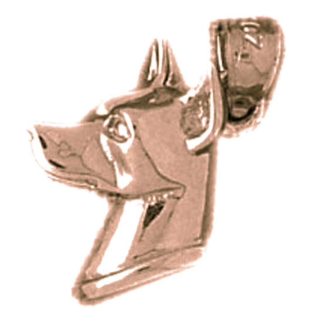 10K, 14K or 18K Gold Dog Pendant